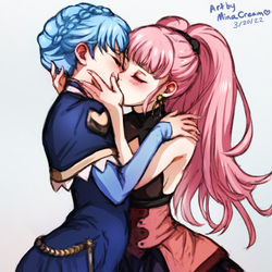 This is a pixiv picture whose title is Marianne x Hilda (FE3H).