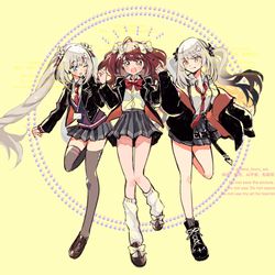This is a pixiv picture whose title is 【skeb】よその子とマリーとマリーオルタ.