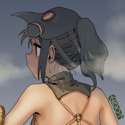 This is a pixiv picture whose title is ハンターの背中.