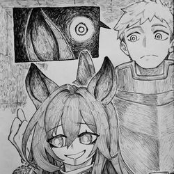 This is a pixiv picture whose title is The Corndog Incident.