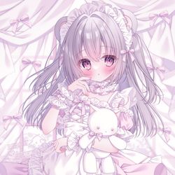 This is a pixiv picture whose title is 🎀🤍.