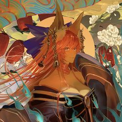 This is a pixiv picture whose title is 玉藻の前.