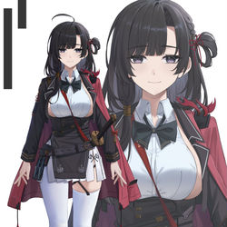 This is a pixiv picture whose title is Live2Dモデル用キャラデザ【Commission Work】.