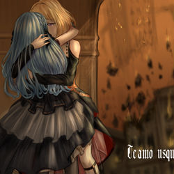 This is a pixiv picture whose title is 【Ave Mujica】「我爱你，至死不渝」.
