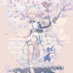 This is a pixiv picture whose title is 桜と.