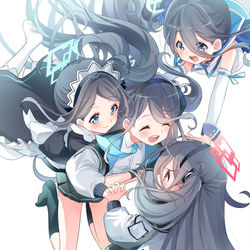 This is a pixiv picture whose title is 💙💙💙❤️.