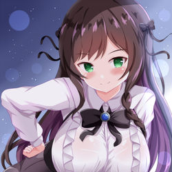 This is a pixiv picture whose title is 「ふふ、今日は終わるまで帰さないから覚悟しなさい！」.