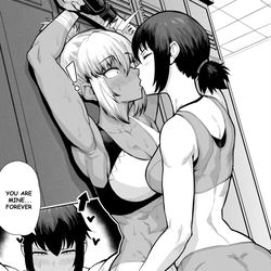 This is a pixiv picture whose title is Fighter girls kiss.
