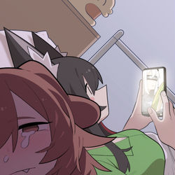 This is a pixiv picture whose title is 미오는 후부를 보고.