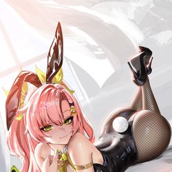 This is a pixiv picture whose title is Nicole bunny.