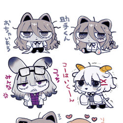 This is a pixiv picture whose title is ダウナー動物絵.