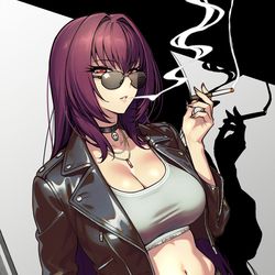 This is a pixiv picture whose title is 🧥🚬.