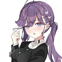 This is a pixiv picture whose title is 誰かを待ち伏せる燐羽🦋　wip.