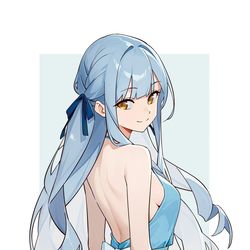 This is a pixiv picture whose title is 笑顔で振り返る.