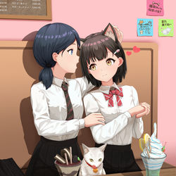 This is a pixiv picture whose title is 猫耳カチューシャ、似合ってる？①.