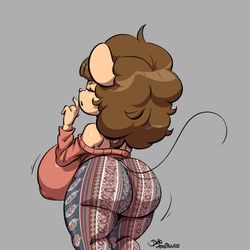 This is a pixiv picture whose title is Emma's Forbidden Pants.