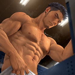 This is a pixiv picture whose title is Locker room(OC/Range).