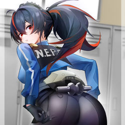 This is a pixiv picture whose title is 退勤衣替え.