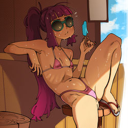 This is a pixiv picture whose title is ぺったんこCG.