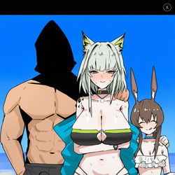 This is a pixiv picture whose title is 只是博士的一家人温馨日常照片jpg.