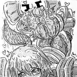 This is a pixiv picture whose title is 小花对Chara的报复.