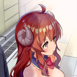 This is a pixiv picture whose title is 信号待ちしてたら隣に小さいけど大きい子がいたときの光景.