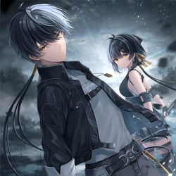 This is a pixiv picture whose title is 漂泊者.