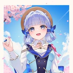 This is a pixiv picture whose title is 【原神】神里綾華.