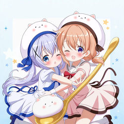 This is a pixiv picture whose title is chino with cocoa.