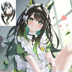 This is a pixiv picture whose title is Mon3tr 女仆.
