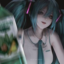 This is a pixiv picture whose title is PoPiPo - Hatsune Miku.