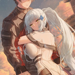 This is a pixiv picture whose title is Stay with me!.