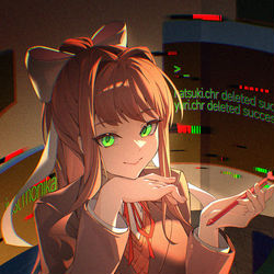 This is a pixiv picture whose title is day16 just monika.