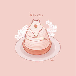 This is a pixiv picture whose title is 桜モンブラン.