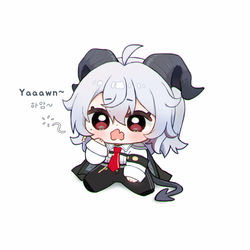 This is a pixiv picture whose title is 😪.