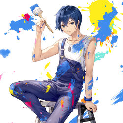 This is a pixiv picture whose title is デニムペイントKAITO.