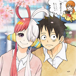 This is a pixiv picture whose title is 幼馴染が入学してきたので記念撮影.