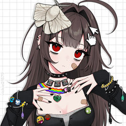 This is a pixiv picture whose title is (>ω< ).