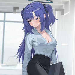 This is a pixiv picture whose title is OLユウカ.
