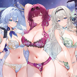 This is a pixiv picture whose title is 夢境の下着.