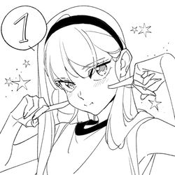 This is a pixiv picture whose title is 紙版『ガールクラッシュ』発売カウントダウンイラスト.
