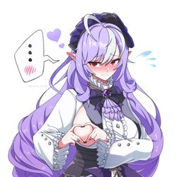 This is a pixiv picture whose title is 💜🫶💜.