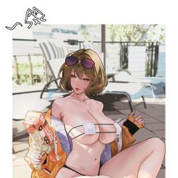 This is a pixiv picture whose title is 阿妮斯：闪耀夏日.