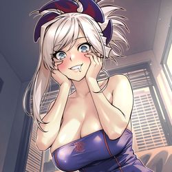 This is a pixiv picture whose title is 🤤.
