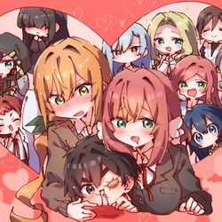 This is a pixiv picture whose title is 君のことが大大大大大好きな100人の彼女 第2期.