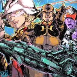 This is a pixiv picture whose title is 赤い彗星のシャア 〜Beginning〜.
