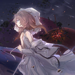 This is a pixiv picture whose title is 兔兔漫步太空.