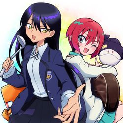 This is a pixiv picture whose title is ニャアンとマチュ.