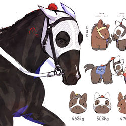 This is a pixiv picture whose title is カツラギエース号.
