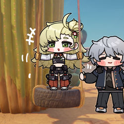 This is a pixiv picture whose title is 荡秋千.